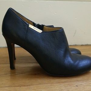 Coach Black Leather Pump Booties: Size 6